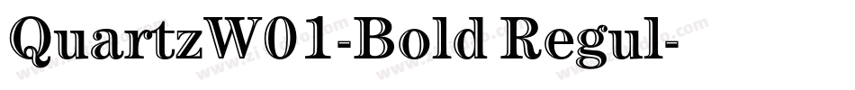 QuartzW01-Bold Regul字体转换
